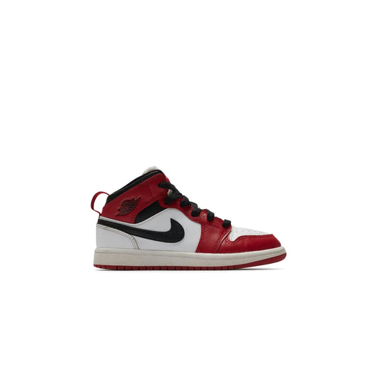 Preloved - Air Jordan 1 Mid Chicago White Heel (PS)